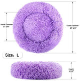 Nest 9 Donut Dog Cat Bed, Soft Plush Pet Cushion, Anti-Slip Machine Washable Self-Warming Pet Bed - Improved Sleep for Cats Small Medium Dogs (Multiple Sizes)