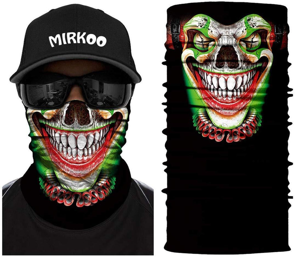 MIRKOO Microfiber Polyester Multifunctional Seamless Multifunctional UV Headwear motorcycle face cover Magic Scarf Neck Gaiter for Motorcycling Hiking Cycling Ski Snowboard face mask(888)