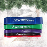 WODFitters Pull Up Assistance Bands - Stretch Resistance Band - Mobility Band - Powerlifting Bands, Durable Workout/Exercise Bands - Single Band or Set