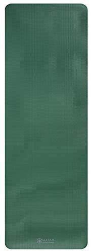 Gaiam Essentials Thick Yoga Mat Fitness & Exercise Mat with Easy-Cinch Yoga Mat Carrier Strap (72"L x 24"W x 2/5 Inch Thick)