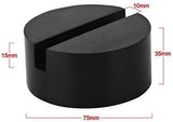 YZ-Room 4 Pack Universal Jack Pad Slotted Rubber Jack Pad Medium Size - Frame Rail Protector Puck/Pad Keeps Pinch Weld, Paint and Metal Safe (4Pack)