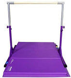 Z Athletic Adjustable Kip Bar and Gym Mat for Children's In Home Gymnastics Multiple Sizes and Colors