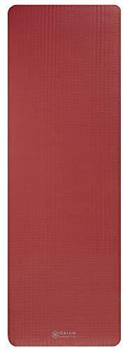 Gaiam Essentials Thick Yoga Mat Fitness & Exercise Mat with Easy-Cinch Yoga Mat Carrier Strap (72"L x 24"W x 2/5 Inch Thick)