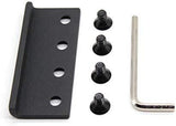 ZEKOO Rustic 6 FT by Pass Barn Doors Hardware Sliding Black Steel Big Wheel Roller Track for Double Wooden Doors