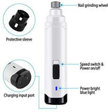 Casfuy Dog Nail Grinder Upgraded - Professional 2-Speed Electric Rechargeable Pet Nail Trimmer Painless Paws Grooming & Smoothing for Small Medium Large Dogs & Cats