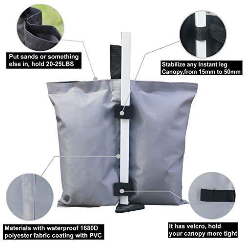 ABCCANOPY Industrial Grade Weights Bag Leg Weights for Pop up Canopy Tent 4pcs-Pack ¡