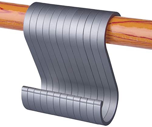 ACMETOP S Hooks, 12 Pack Aluminum S Shaped Hooks, Matte Finish S Hooks for Hanging Pots and Pans, Plants, Coffee Cups, Clothes, Towels in Kitchen, Bedroom, Bathroom, Office and Garden(Matte Silver)