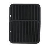 9“×12”Rectangular large silicone trivet Non slip trivet Jar opener Flexible Durable Large coaster Dishwasher Safe heat resistant mat (2 Pack black)