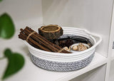 Goodpick 2pack Cotton Rope Basket - Woven Storage Basket - 9.8" x 8.7" x 2.8" Small Rope Baskets for Kids Home Decor Toy Basket Organizer - Desk Basket Containers for Jewellery, Keys - Hemp Rope Bowl