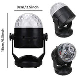 Luditek Sound Activated Party Lights with Remote Control, Battery Powered/USB Portable RBG Disco Ball Light, Dj Lighting, Strobe Lamp 7 Modes Stage Party Supplies