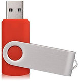 RAOYI 100PCS 4G USB Flash Drive USB 2.0 4GB Flash Drive Memory Stick Fold Storage Thumb Stick Pen New Swivel Design Red