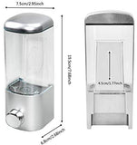 AIFUSI Soap Dispenser Wall Mount, Hand Liquid Shampoo Shower Gel Dispenser Manual Commercial Lotion Container for Bathroom Kitchen Office(15.2oz)