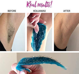 Wax Warmer, KoluaWax Painless Hair Removal Waxing Kit with Hard Wax Beans. Multiple Formulas Target Different Type of Hair, Eyebrow, Facial, Armpit, Bikini, Brazilian,for Women and Men. 20 Applicators