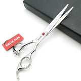 Elfirly 7.0in Professional Pet Grooming Scissors Set,Straight & Thinning & Curved Scissors 4pcs Set for Dog Grooming