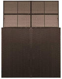 Canditree Storage Shed Poly Rattan for Garbage Cans, Garden Tools, Bin Shed for Patio Backyard Garden 60.2"x30.7"x47.2", Brown