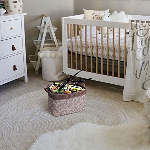 Goodpick Cube Storage Bins - Shelf Baskets for Storage Towel Book Cloth Storage Bins for Office Woven Basket for Shelves Baby Laundry Basket Toys Storage Basket Closet Storage Basket, 13''x9.8''x 9''