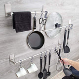 ACMETOP S Hooks, 12 Pack Aluminum S Shaped Hooks, Matte Finish S Hooks for Hanging Pots and Pans, Plants, Coffee Cups, Clothes, Towels in Kitchen, Bedroom, Bathroom, Office and Garden(Matte Silver)