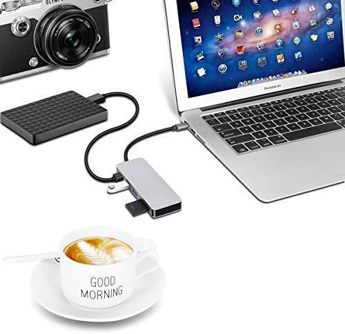 USB-C Multi-Port Adapter with 4K HDMI, Gigabit Ethernet, 2 USB 3.0, USB C Hub, Type-C PD Charging Dock for MacBook pro 13/15 2018,2017,2016,MacBook Air 2018,iPad pro 2018(Thunderbolt 3) Dongle