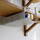 ZGXY Under Shelf Basket, White & Pink Rack, Slides Under Shelves for Storage, Easy to Install,Space on Kitchen Pantry Desk Bookshelf Cupboard-Pink