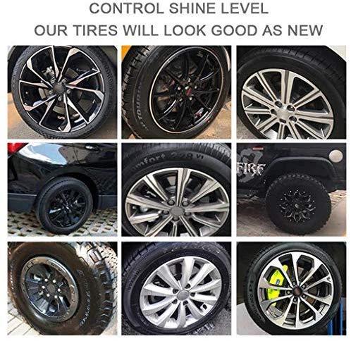 Automotive Tire Shine Spray,Lustrous, Long Lasting Shine, Best Tire Dressing Car Care Protectant Kit for Car Tires After Car Wash, Car Detailing Kit for Wheels and Tires (Black, 4 oz(120ml))