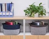 Goodpick Cube Storage Bins - Shelf Baskets for Storage Towel Book Cloth Storage Bins for Office Woven Basket for Shelves Baby Laundry Basket Toys Storage Basket Closet Storage Basket, 13''x9.8''x 9''