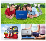 WONNIE 12.5 Inch Portable DVD Player with 4 Hour Rechargeable Battery,10.5" Swivel Screen, USB/SD Slot (BLUE)