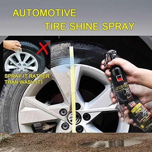 Automotive Tire Shine Spray,Lustrous, Long Lasting Shine, Best Tire Dressing Car Care Protectant Kit for Car Tires After Car Wash, Car Detailing Kit for Wheels and Tires (Black, 4 oz(120ml))