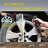 Automotive Tire Shine Spray,Lustrous, Long Lasting Shine, Best Tire Dressing Car Care Protectant Kit for Car Tires After Car Wash, Car Detailing Kit for Wheels and Tires (Black, 4 oz(120ml))