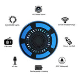Portable Shower Radio, IP67 Waterproof Wireless Bluetooth Shower Speaker 4.0 for Pool with HD Sound & Bass, Built-in Mic, FM Radio and Colored LED Lights