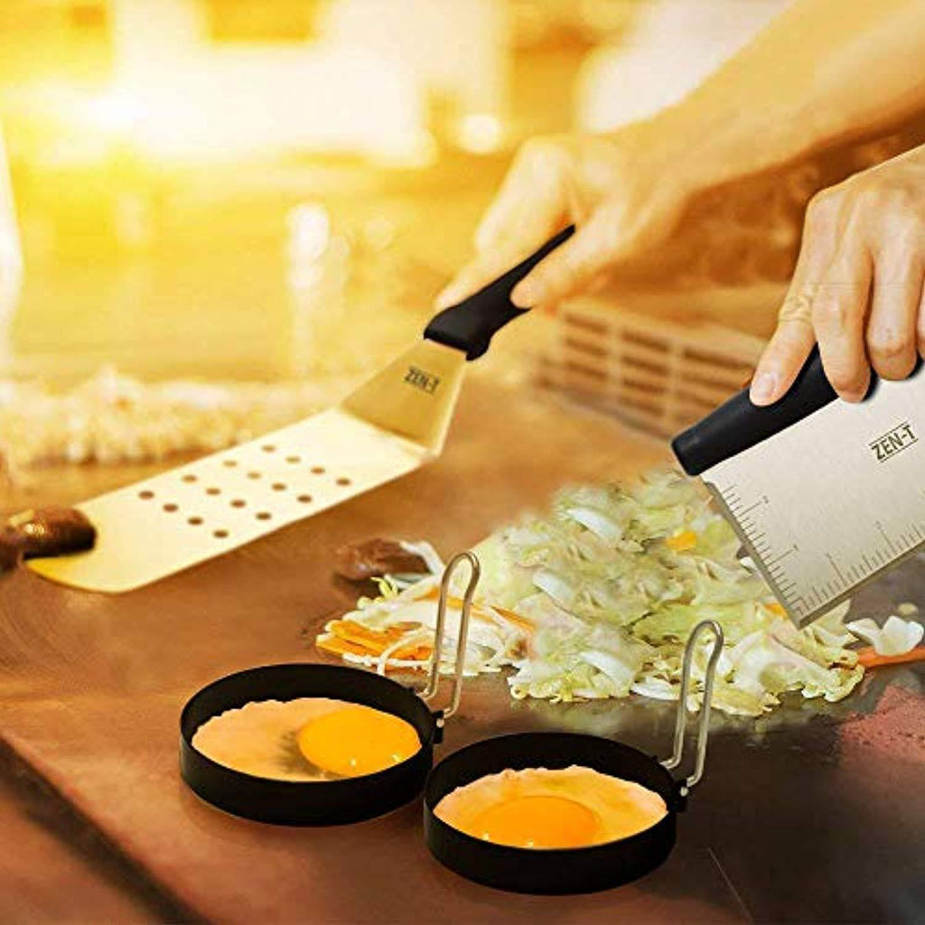 ZEN-T - 14 Piece Grill Griddle BBQ Tool Kit - Heavy Duty Professional Grade Stainless Steel BBQ Tools - Perfect Grilling Utensils for All Your Grilling Needs - Outdoor and Indoor BBQ