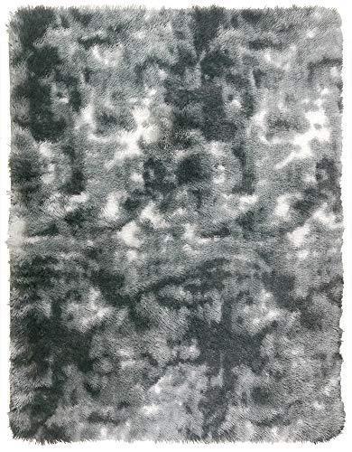 ACTCUT Super Soft Indoor Modern Shag Area Silky Smooth Fur Rugs Fluffy Rugs Anti-Skid Shaggy Area Rug Dining Room Home Bedroom Carpet Floor Mat 4- Feet by 5- Feet (Grey)