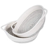 Goodpick 2pack Cotton Rope Basket - Woven Storage Basket - 9.8" x 8.7" x 2.8" Small Rope Baskets for Kids Home Decor Toy Basket Organizer - Desk Basket Containers for Jewellery, Keys - Hemp Rope Bowl