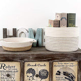 Goodpick 2pack Cotton Rope Basket - Woven Storage Basket - 9.8" x 8.7" x 2.8" Small Rope Baskets for Kids Home Decor Toy Basket Organizer - Desk Basket Containers for Jewellery, Keys - Hemp Rope Bowl