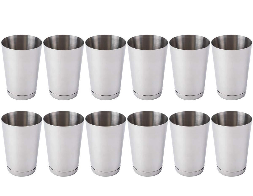 (4 Pack) 30-Ounce Cocktail Mixing Shaker Tin - Silver Glitter, Boston Shaker for Professional Bartenders, Commercial Grade Stainless Steel Bar Cheater Tins