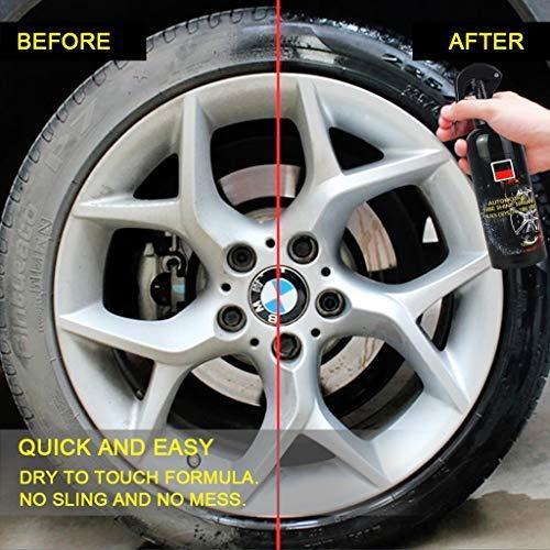 Automotive Tire Shine Spray,Lustrous, Long Lasting Shine, Best Tire Dressing Car Care Protectant Kit for Car Tires After Car Wash, Car Detailing Kit for Wheels and Tires (Black, 4 oz(120ml))