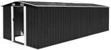 Unfade Memory Outdoor Storage Shed Garden Shed Metal Carport for Storing a Wide Variety of Tools, Garden Furniture and Garden Equipment, Metal Anthracite (101.2