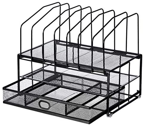 Veesun Two-Tier Stackable File Paper Tray Desk Organizer