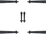 Ultra-Life Magnetic Decorative Carriage-Style Garage Door Accent Trim Hardware (Four Hinges, Two Handles)