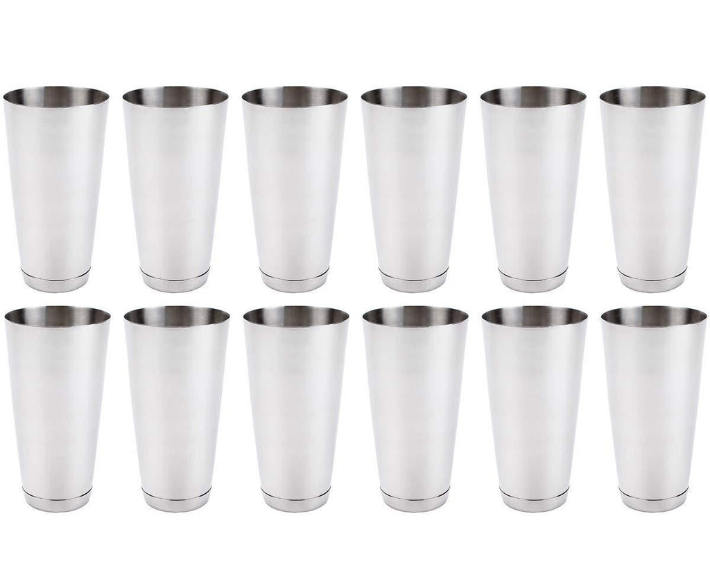 (4 Pack) 30-Ounce Cocktail Mixing Shaker Tin - Silver Glitter, Boston Shaker for Professional Bartenders, Commercial Grade Stainless Steel Bar Cheater Tins