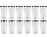 (4 Pack) 30-Ounce Cocktail Mixing Shaker Tin - Silver Glitter, Boston Shaker for Professional Bartenders, Commercial Grade Stainless Steel Bar Cheater Tins