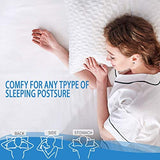 Adjustable Shredded Memory Foam Pillows for Sleeping (2 Pack), Bamboo Cooling Bed Pillows Neck Support for Back, Stomach, Side Sleepers-Queen Size by SORMAG