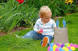 5 Pack Easter Bunny Bags Easter Gift Bag Easter Bunny Ear Basket Jute Cotton Cloth Tote Bag for Eggs Hunting