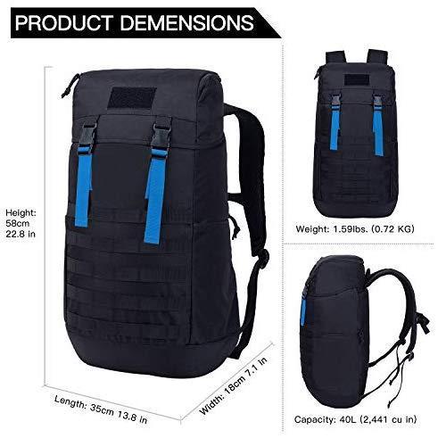 Aveler 40L Lightweight Camping Hiking Backpack MOLLE Compatible Water-Resistance Traveling Daypack