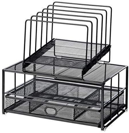 Veesun Two-Tier Stackable File Paper Tray Desk Organizer