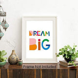 Abstract Watercolor Art Print Set of 4 (8”X10”Modern Minimalist Printing, Inspirational Phrases Quote Home Wall Art, Motivational Canvas Wall Art Poster for Office Classroom, No Frame