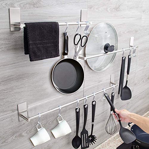 ACMETOP S Hooks, 12 Pack Aluminum S Shaped Hooks, Matte Finish S Hooks for Hanging Pots and Pans, Plants, Coffee Cups, Clothes, Towels in Kitchen, Bedroom, Bathroom, Office and Garden(Matte Silver)