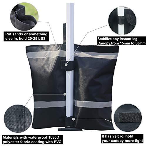 ABCCANOPY Industrial Grade Weights Bag Leg Weights for Pop up Canopy Tent 4pcs-Pack ¡