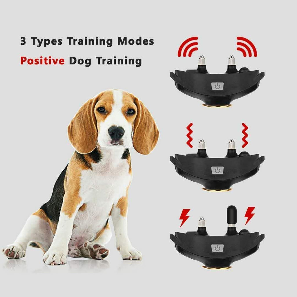 Peteme Dog Training Collar Rechargeable with Beep/Vibra/Electric Shock ,100% Waterproof Training Collar, Up to 1200Ft Remote Shock Electric Collar