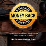 TAKAVU 6.7" Horsehair Shoe Shine Brush - 100% Soft Genuine Horse Hair Bristles - Unique Concave Design Wood Handle - Comfortable Grip, Anti Slip - for Boots, Shoes & Other Leather Care (#1)