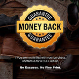 TAKAVU 6.7" Horsehair Shoe Shine Brush - 100% Soft Genuine Horse Hair Bristles - Unique Concave Design Wood Handle - Comfortable Grip, Anti Slip - for Boots, Shoes & Other Leather Care (#1)